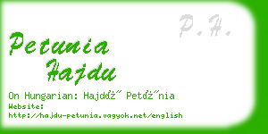 petunia hajdu business card